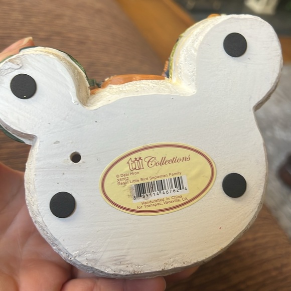 Resin little bird snowman family holiday decor/christmas deco - Picture 9 of 10